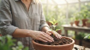 Hands planting a young seedling u2014 a symbol of hope taking root